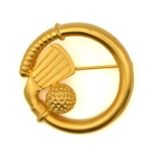 Paquette golf brooch signed - paquette,