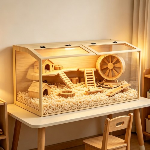 Visible hamster cage - visible,