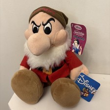 Disney Store Snow White Seven Dwarfs Grumpy Dwarf Bean Bag  Filled 14” Tags