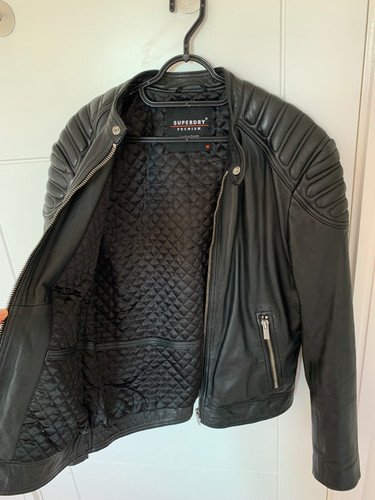 Mens superdry black leather - mens,