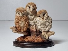 Vintage Barn Owl Chicks Bird