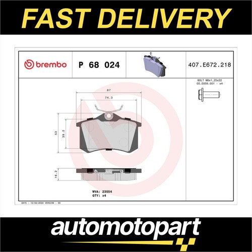 Brembo brake pads - brake, set