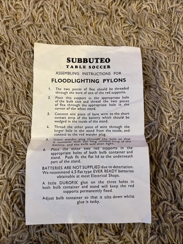 Vintage subbuteo table soccer - table,