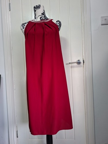 Burgudy dress with diamanté - burgudy, a