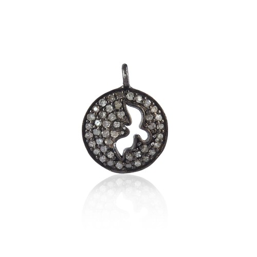 Womens diamond dove pendant - dove,
