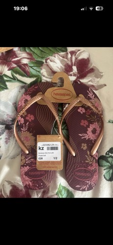 Havaianas plum and - gold, size