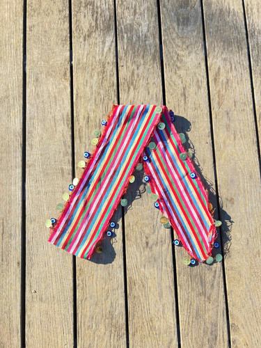 Handmade striped bandana scarf - striped,