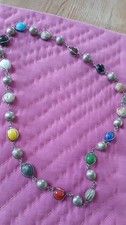 Handmade Silver Necklace Semi Precious Stones Jewellery Wire Wrapped