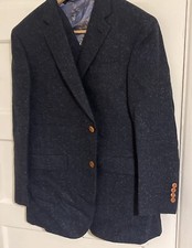 Jennis & Warmann 3 piece tweed lined suit trousers waistcoat jacket blazer