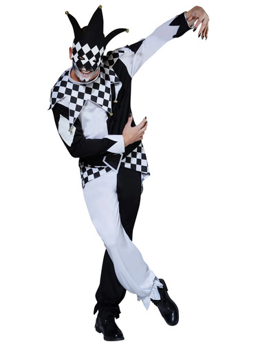 Jester mens costume harlequin - jester,