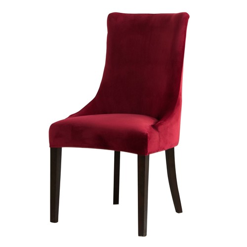 Stretch velvet wingback chair - stretch,