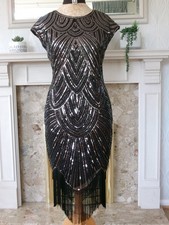 Roman Fabulous Art Deco Gatsby/Flapper Evening Party Dress Size 20