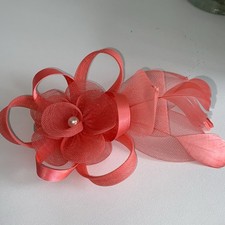 New Fascinator Hair Clip Peach