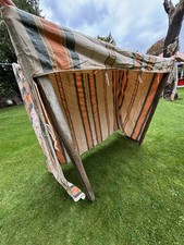 Vintage  Canopy Beach Camping Retro Striped Fabric Only