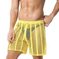 Transparent Mesh Shorts Mens