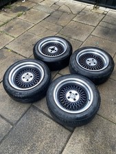 Rare Klutch Deep Dish 16” Alloy Wheels with Tyres 4x100 Fits E30 Polo Civic MX5