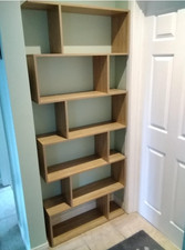 Tall Wooden Bookcase Large Shelf  Tier Unit Display Storage Cabinet Room Divider