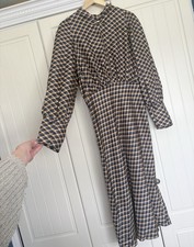 JOSEPH Silk Gingham Midi Shirt