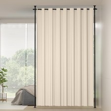 SMONTER Room Divider Curtain Rod, Vertical Stand 1.2-3m (H) 71-188cm(W),Black