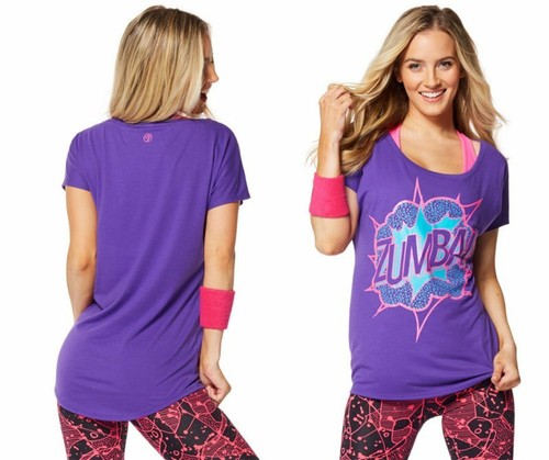 Zumba pow hem tee shirt - zumba,