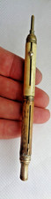 FINE VICTORIAN COMBINATION BONE & WHITE METAL PROPELLING PENCIL & DIP INK PEN
