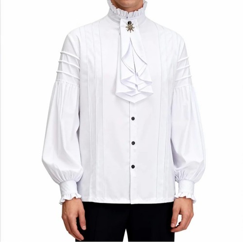 Men victorian ruffled shirt - victorian,