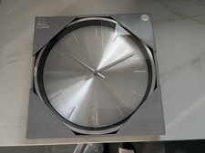 Silver Metal Wall Clock From