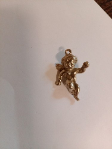Vintage pendant cherub charm - cherub,