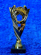 Gold Equestrian Trophy Award Horse Shoe Pony Club Competition FREE Engraving