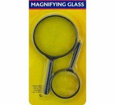 2pc Magnifying Glass Set Minimal Distortion Magnifier Eye Reading Optical Tool
