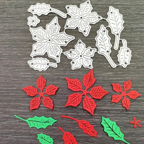 Set poinsettia dies 9 - set,