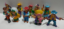 Vintage Soma Figures x10 - 1992 Cowboys Indians VINYL Figures Soma PVC