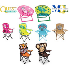 Kids Animal Camping Chairs - Folding Lightweight Comfy Chairs - 🦄🦕🐘🦥