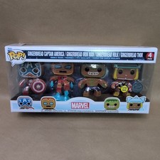 Funko Pop! Gingerbread Marvel Christmas Figures Bobble Head 