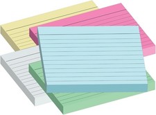 A6 Multi Coloured Flash Cards