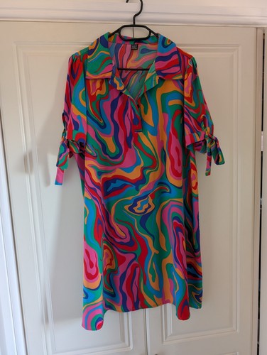 Multi coloured vibrant dress - coloured,