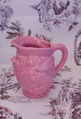 Pink toby jug man with - pink,