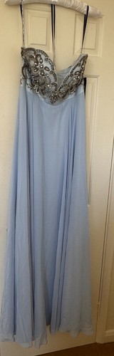 Ice blue evening prom - ice, dress
