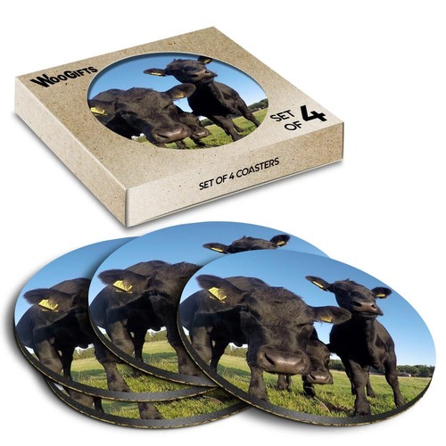 Round mdf coaster - round, black