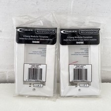 2 X 4 GANG MODULAR FACEPLATE JOBLOT WHITE 25mm 50mm 70404RE
