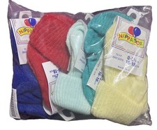 Nippa Sox 6 Pairs Newborn  Coloured Baby Socks Unisex, Cotton, Made in UK