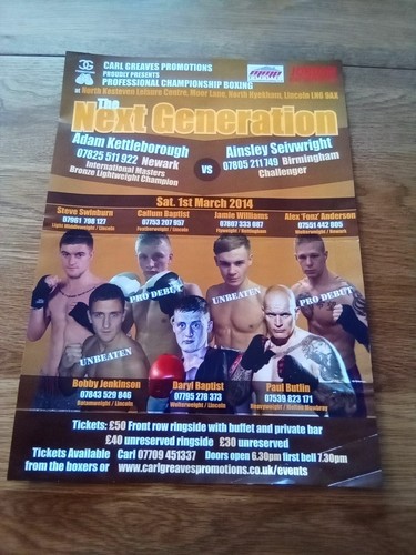 Boxing handbill - boxing,