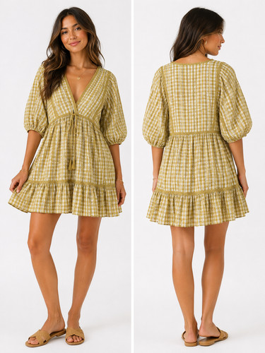Max studio gingham mini dress - studio,