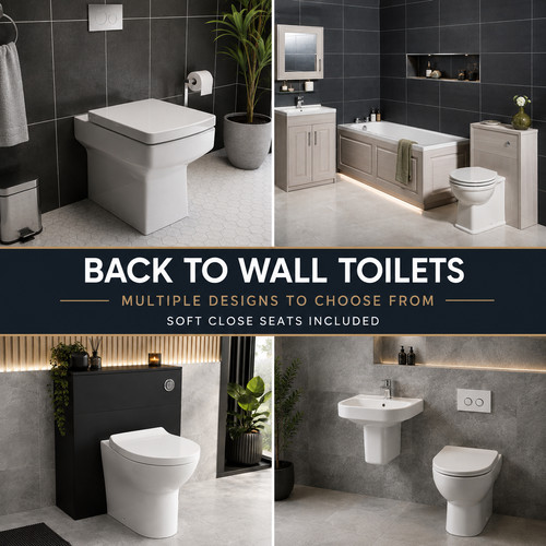 Back wall toilet pan btw - to,