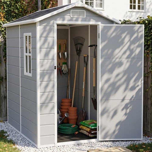 4x6ft plastic garden shed apex - 4x6ft,