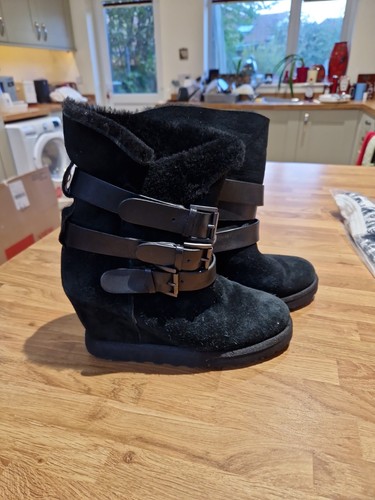 Ash black buckle wedge - ash,