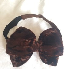 Vtg 70s Chocolate Brown Velvet