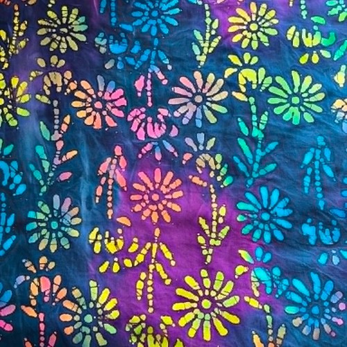 Floral multi batik 100 cotton - multi,