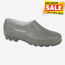 Dunlop Bi Colour Mens Casual Outdoor Wellies Gardening Shoes Clog Green