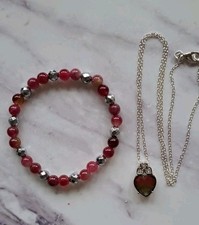 Watermelon tourmaline bracelet